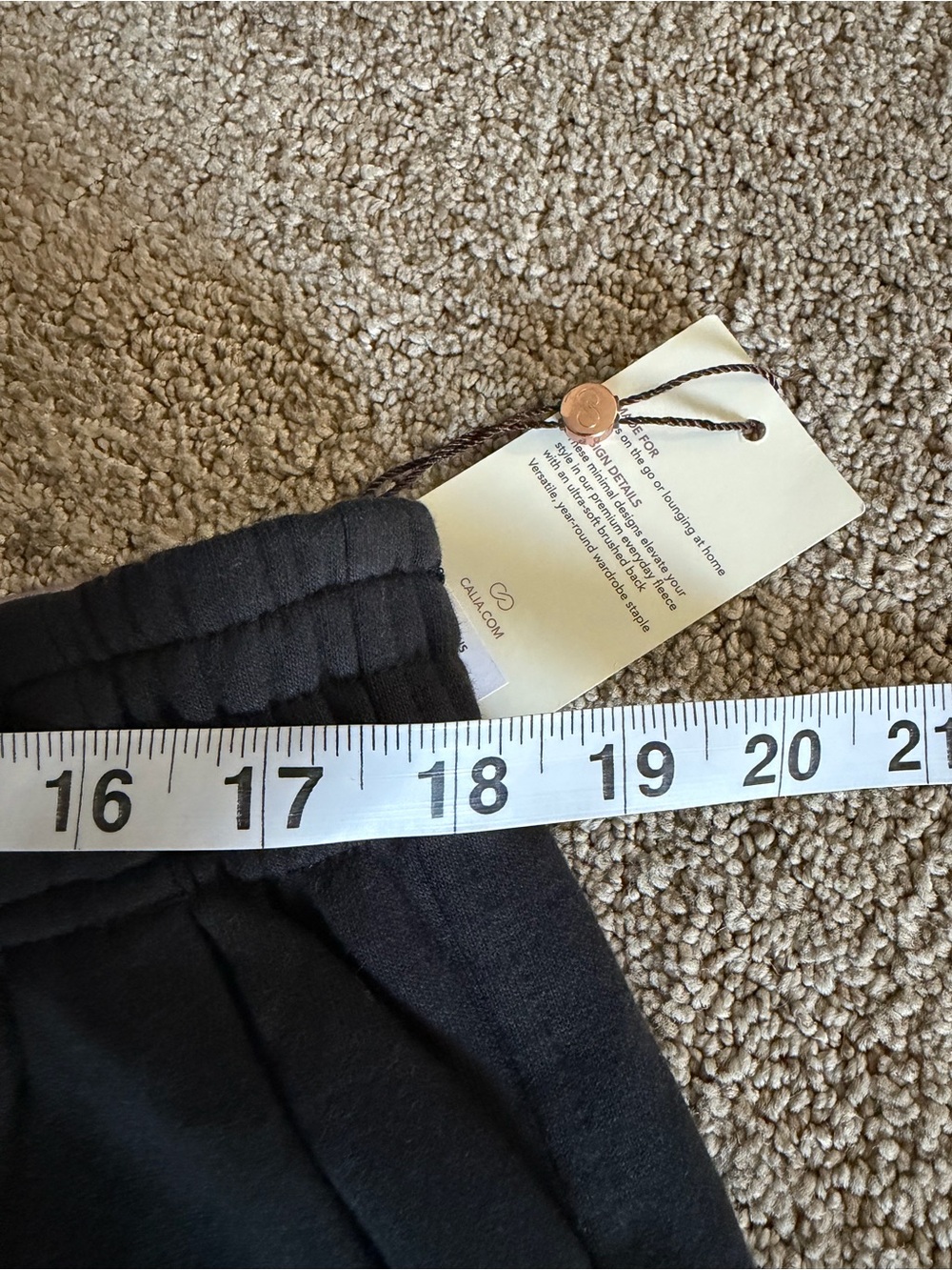 CALIA Black Everyday Fleece High-Rise Jogger - Picture 5 of 6